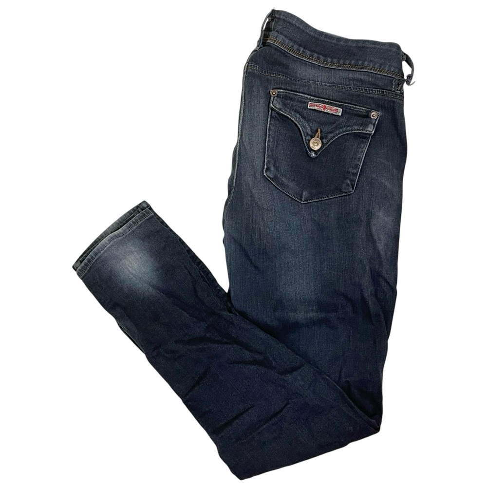 ❤️ Hudson Collin Flap Skinny Jeans Dark Wash Sz 32 - Picture 4 of 13